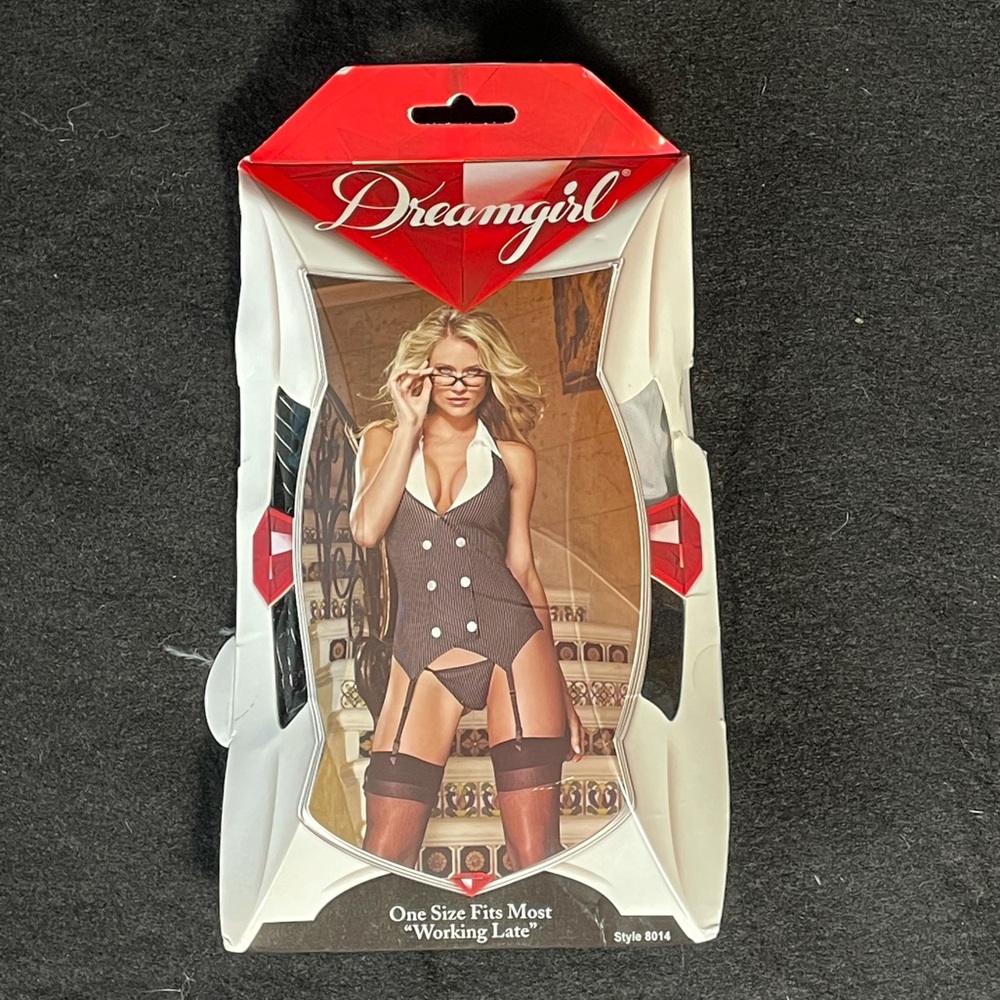 Lingerie bodysuit with garters, Dreamgirl, OS